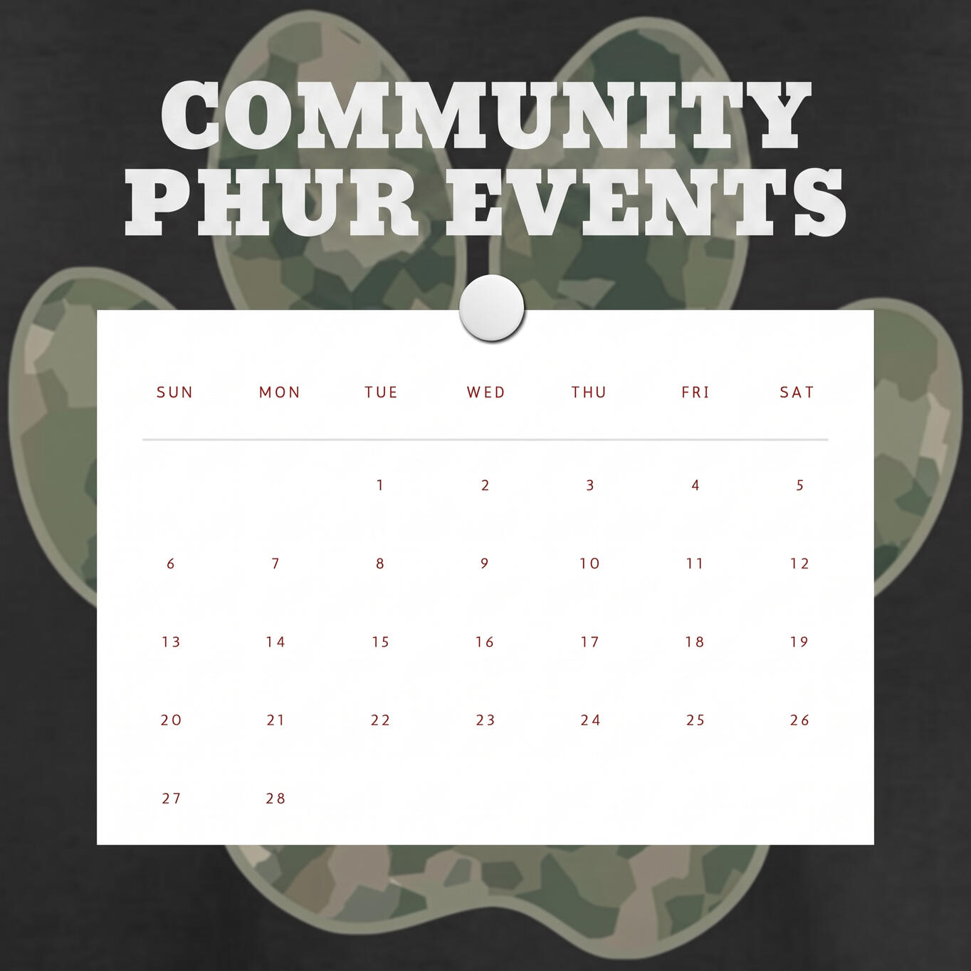 Phur Events Calendar